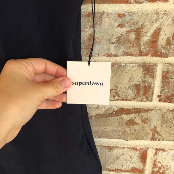 Superdown Rockie One Shoulder Navy Mini Dress XXS - Picture 9 of 16